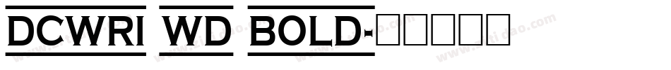 DCWri Wd Bold字体转换